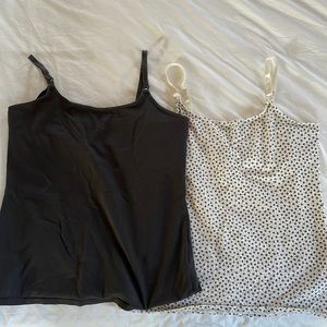H&M maternity 2-pack nursing tank tops size L